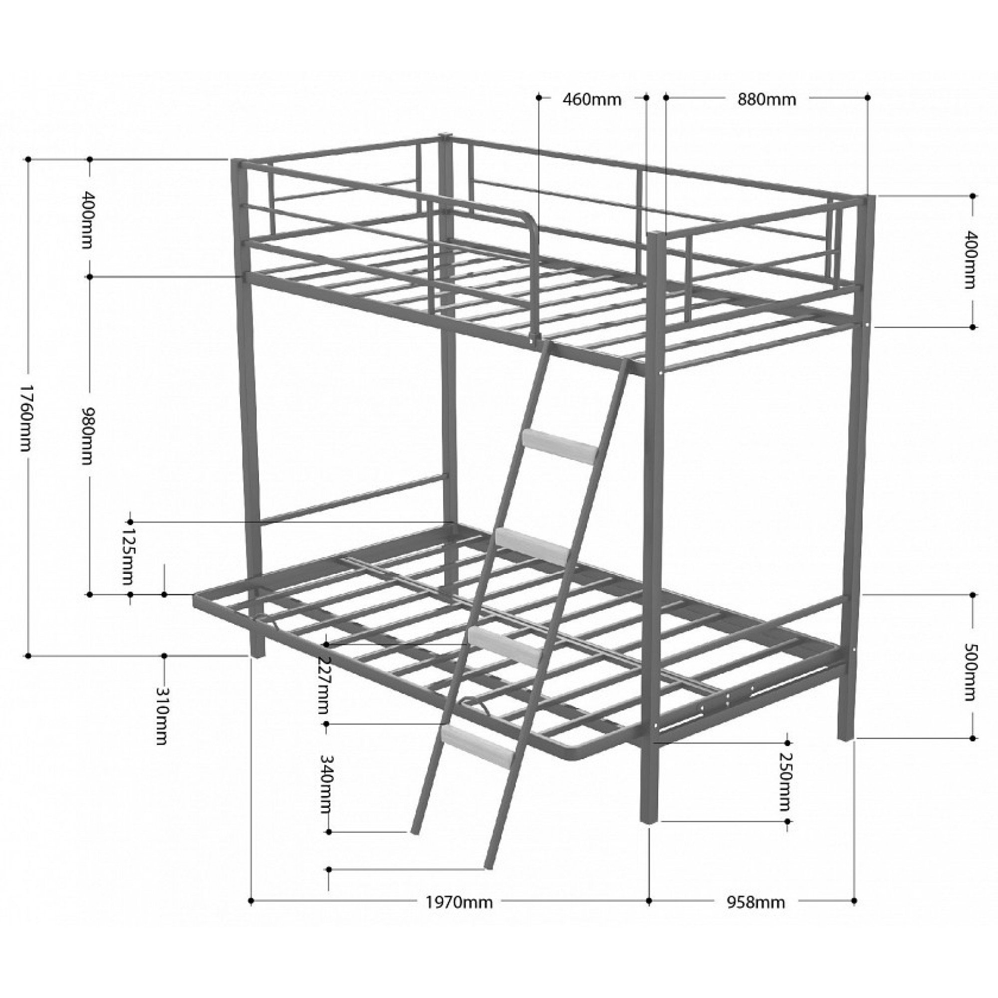 Кровать двухъярусная Дакар 2    FSN_4s-dak2_vs-vat-9005