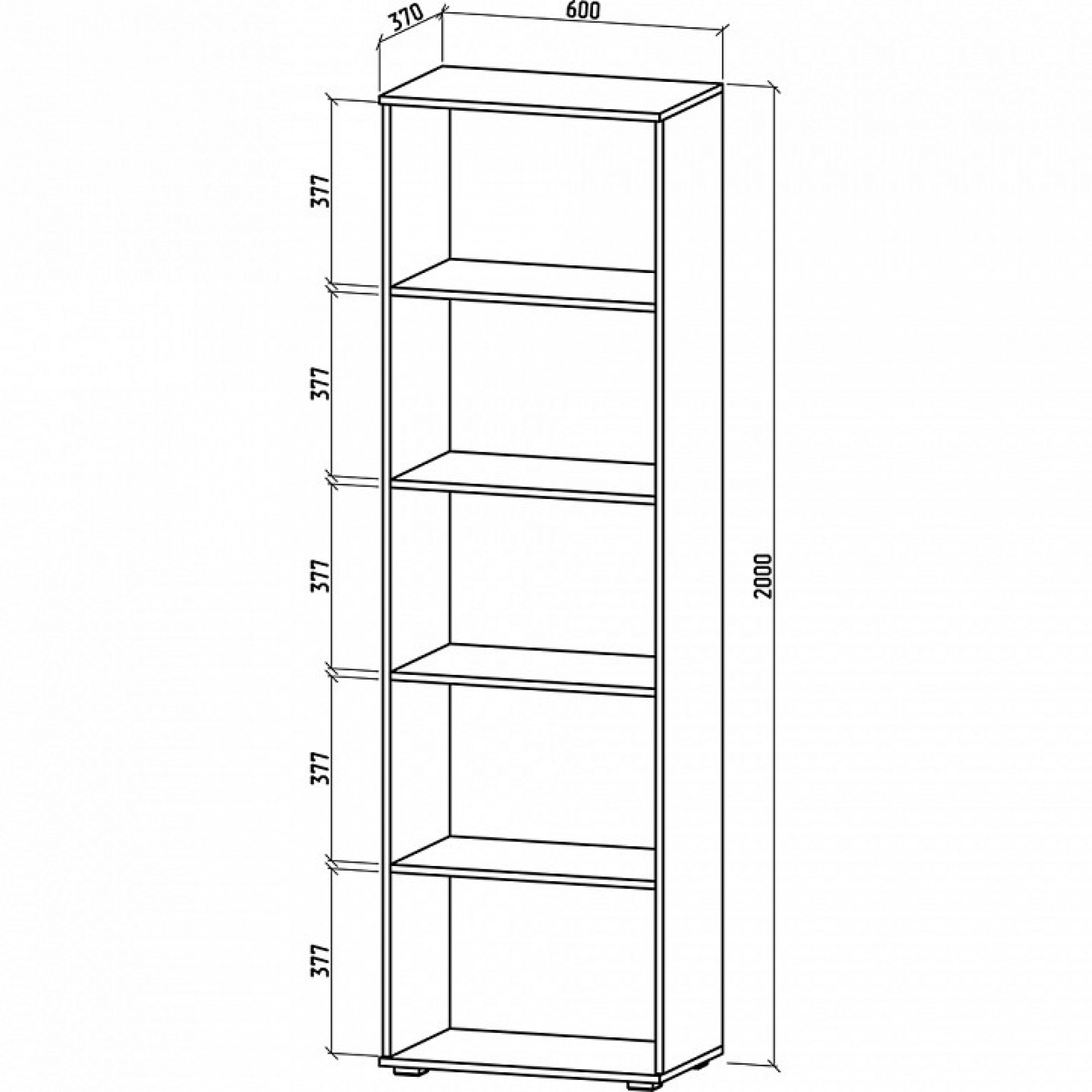 Стеллаж комбинированный Тунис-4    MAS_STT-4-DAT