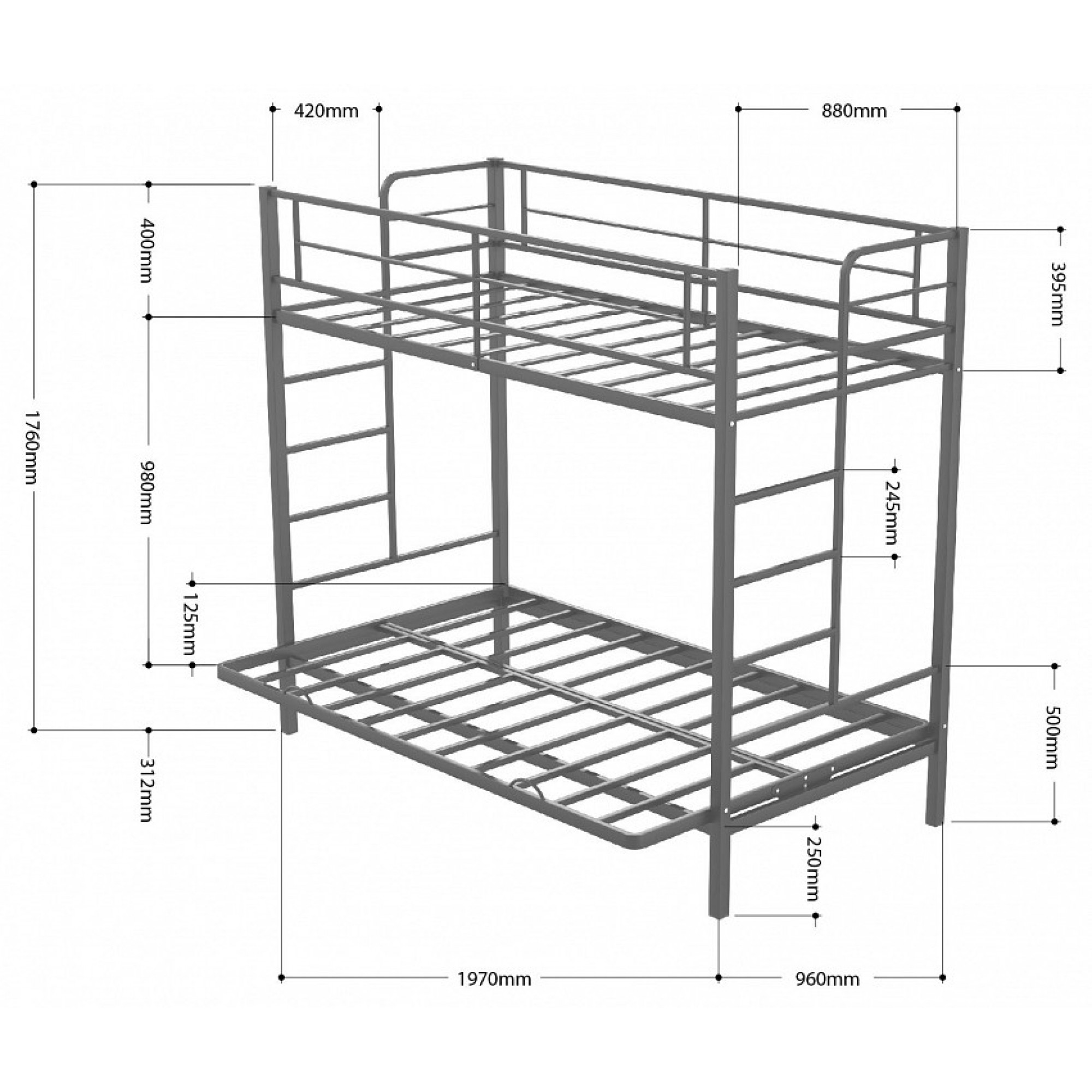 Кровать двухъярусная Дакар 1    FSN_4s-dak1_vs-vat-9005