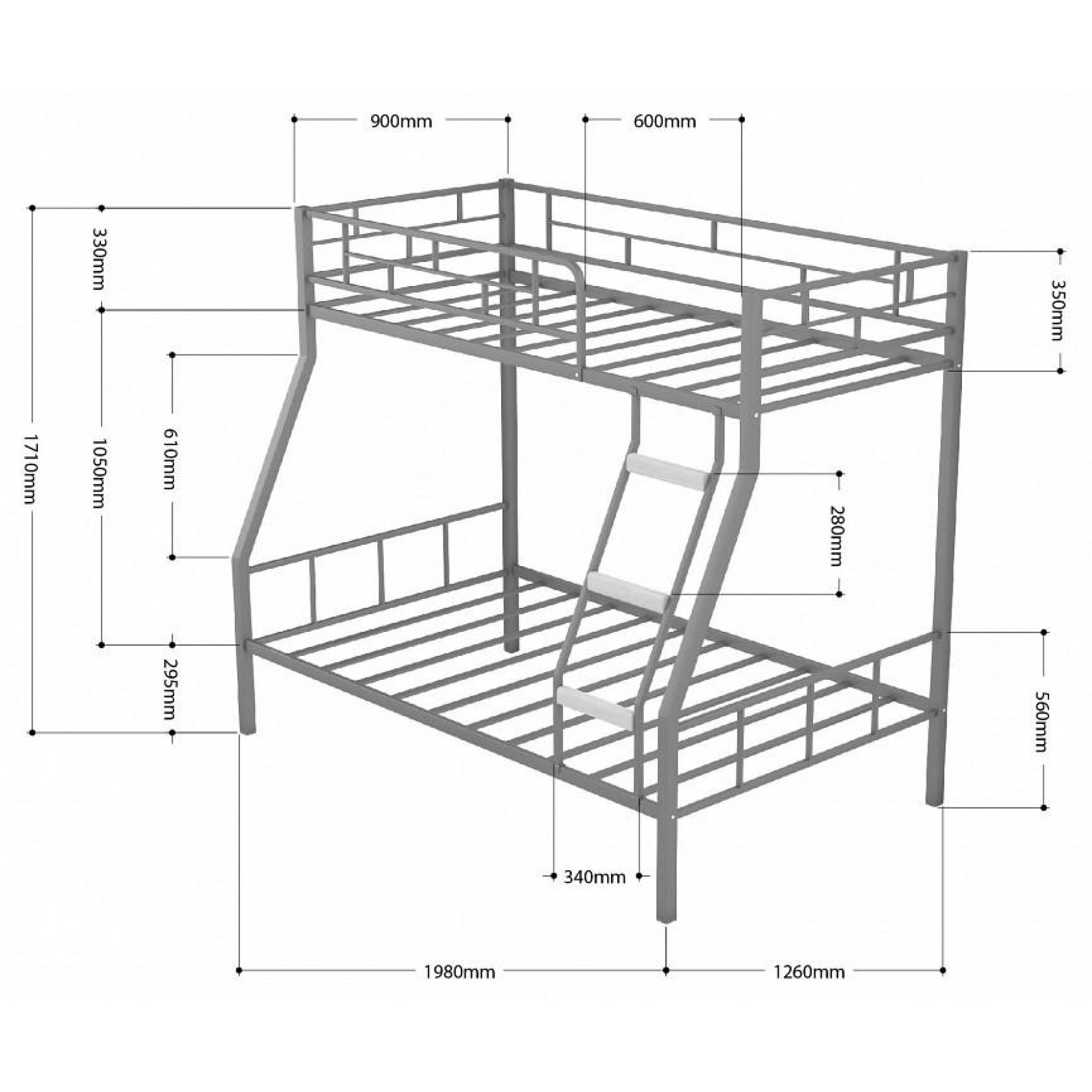 Кровать двухъярусная Радуга    FSN_4s-rad-3015