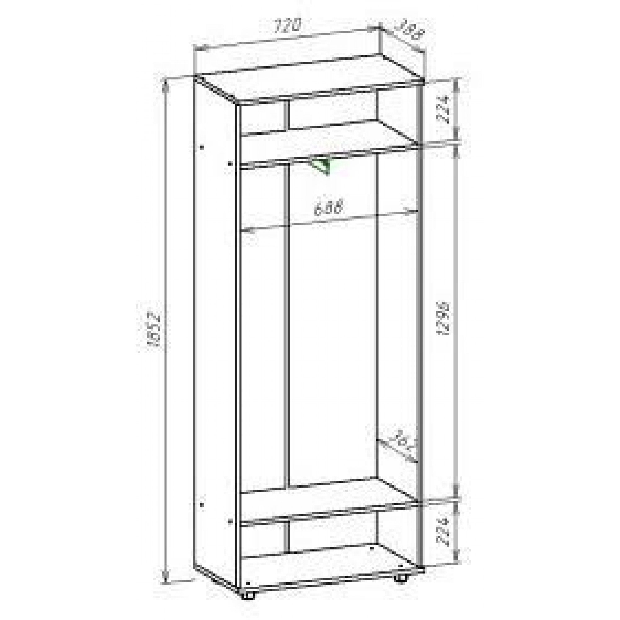 Шкаф платяной С3    JZZ_S-3M