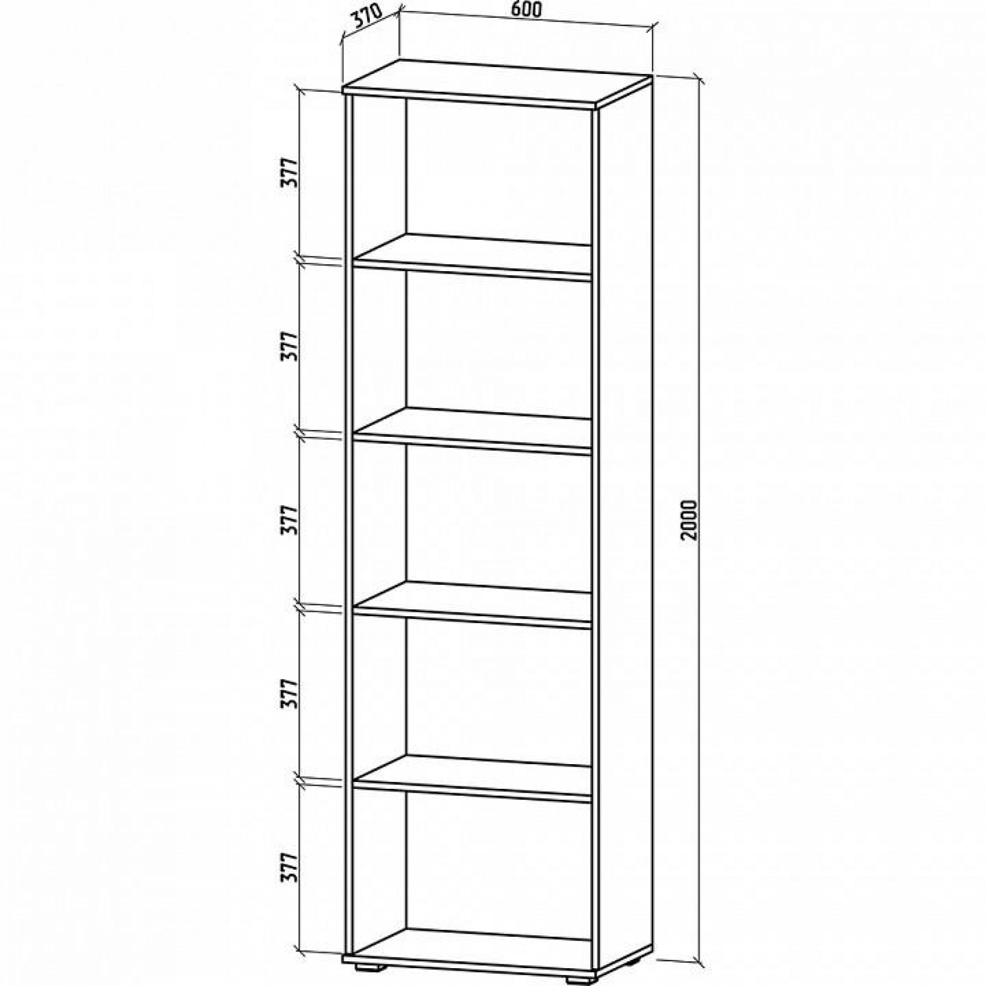 Стеллаж комбинированный Тунис-4    MAS_STT-4-DS