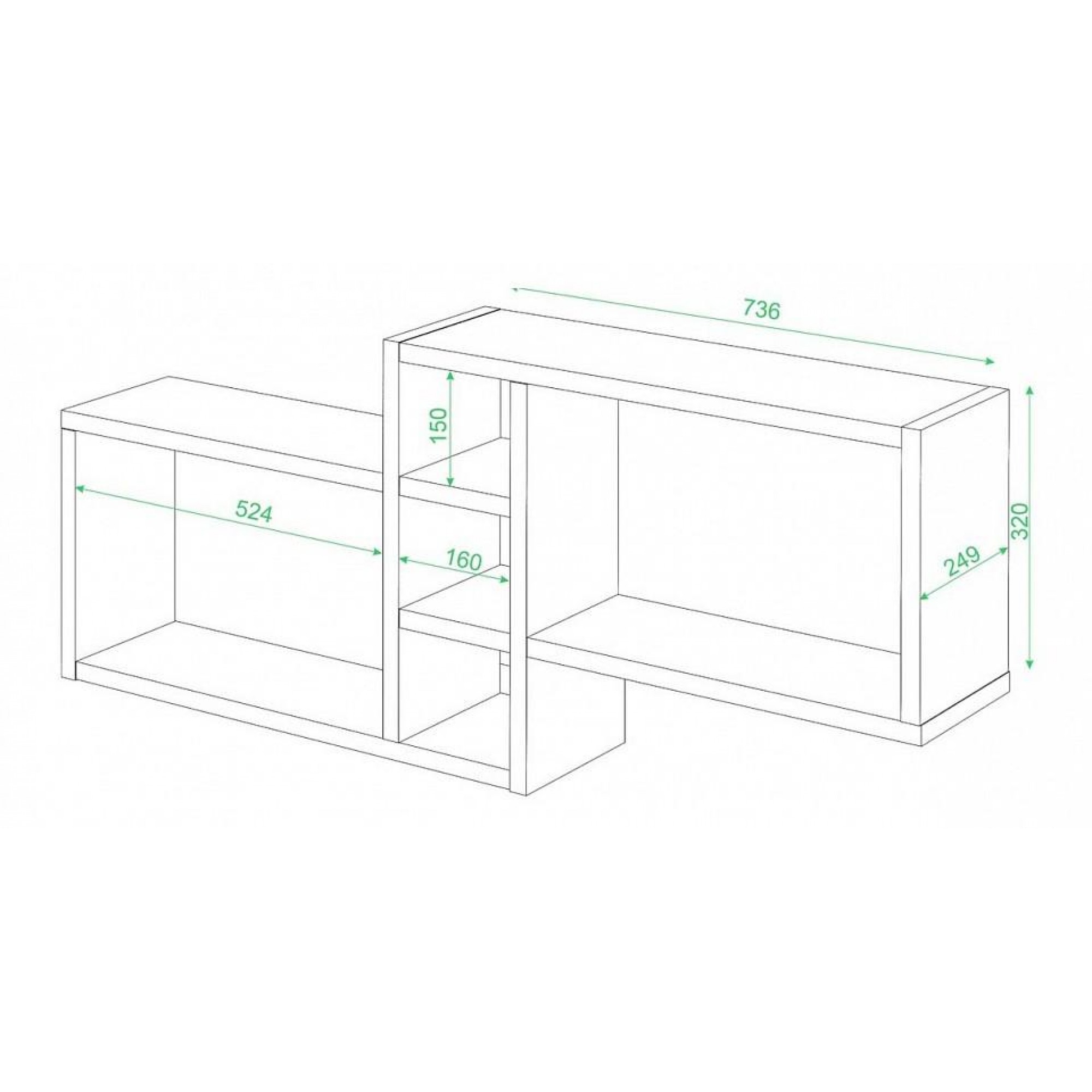 Полка книжная Домино ПК-20    MER_PK-20_SH