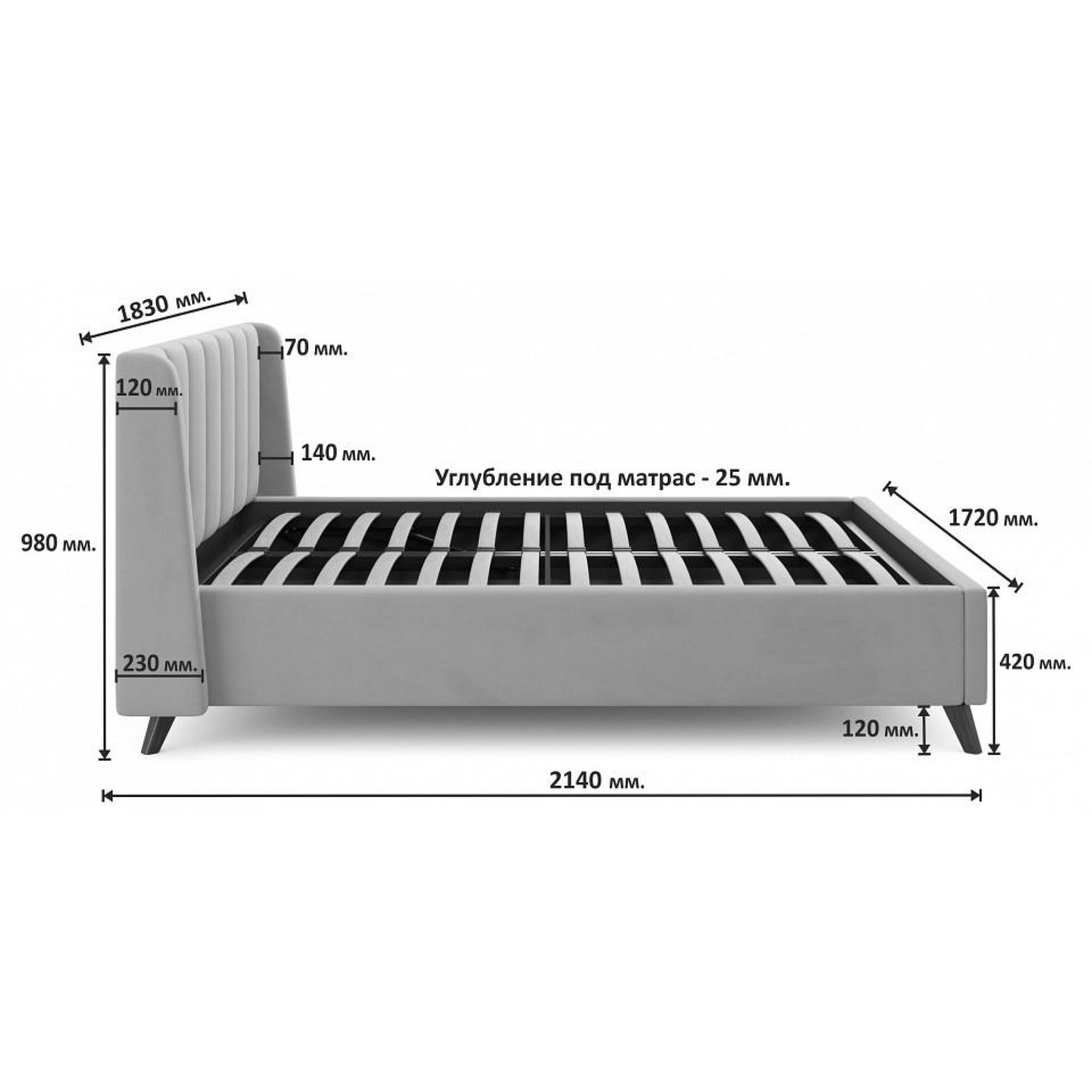 Кровать двуспальная Betsi NMB_TE-00003880