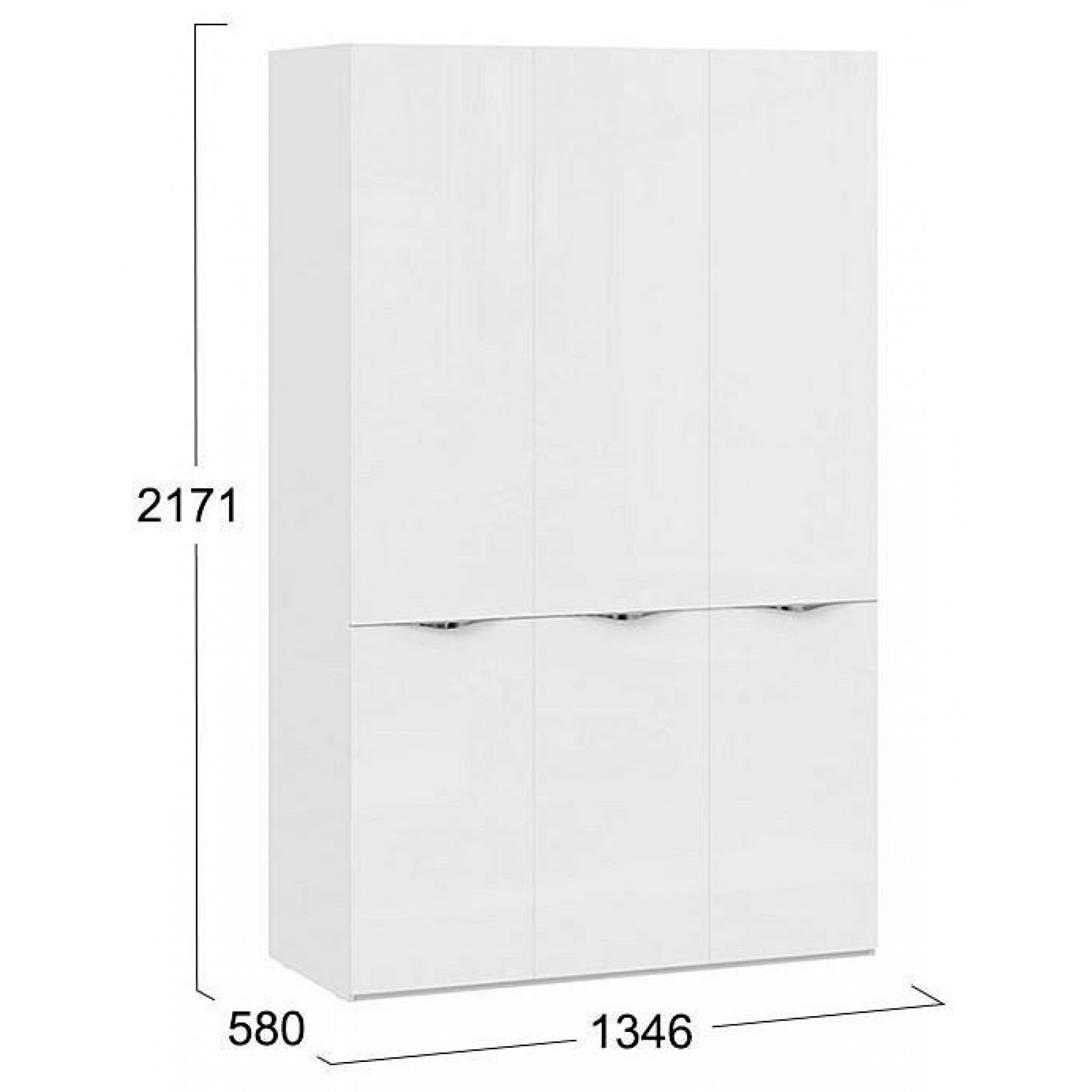 Шкаф платяной Глосс СМ-319.07.431    TRI_216716